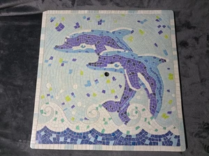 American Pools Foundations Inc Delphin Mosaik Vintage Kunst - Bild 1 von 4