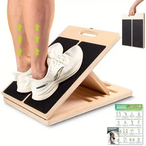 Professional 5 Level Calf Stretcher Incline Board Ankle Wooden Slant Board - Picture 1 of 10