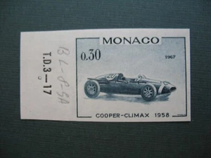 Monaco Essai de Couleur Non dentelé Inperf 1967 N° 715 Grand Prix Automobile - Bild 1 von 2