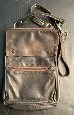 Bolso Longchamp Paris Vintage Cuero Marrón Suave Hombro Largo Plano Ajustable Foto 1 de 4