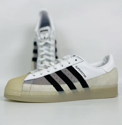 Adidas Superstar Originals Size 8.5 Mens Grey White Black Suede Translucent Sole - Image 1 of 4