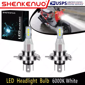 For Honda NPS50 Ruckus 50 2003-2018 LED Headlights H4 9003 6000K Light Bulbs LX - Foto 1 di 12
