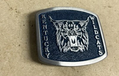 Hebilla de cinturón azul metal Wildcats de colección de la Universidad de Kentucky Reino Unido Foto 1 de 4