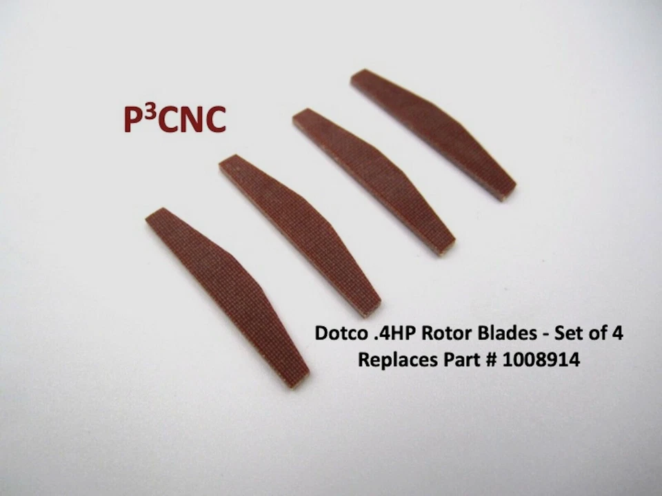 DOTCO .4HP REPLACEMENT ROTOR BLADES - Replaces Part #1008914 (4 pieces) - Image 1 of 1