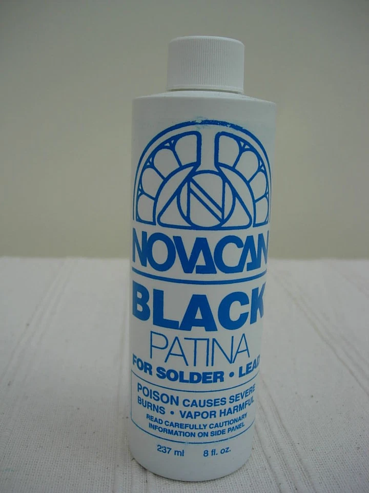 Stained Glass Supplies - Novacan Black it Patina - Large Size 237ml - Video Demo - Image 1 of 1