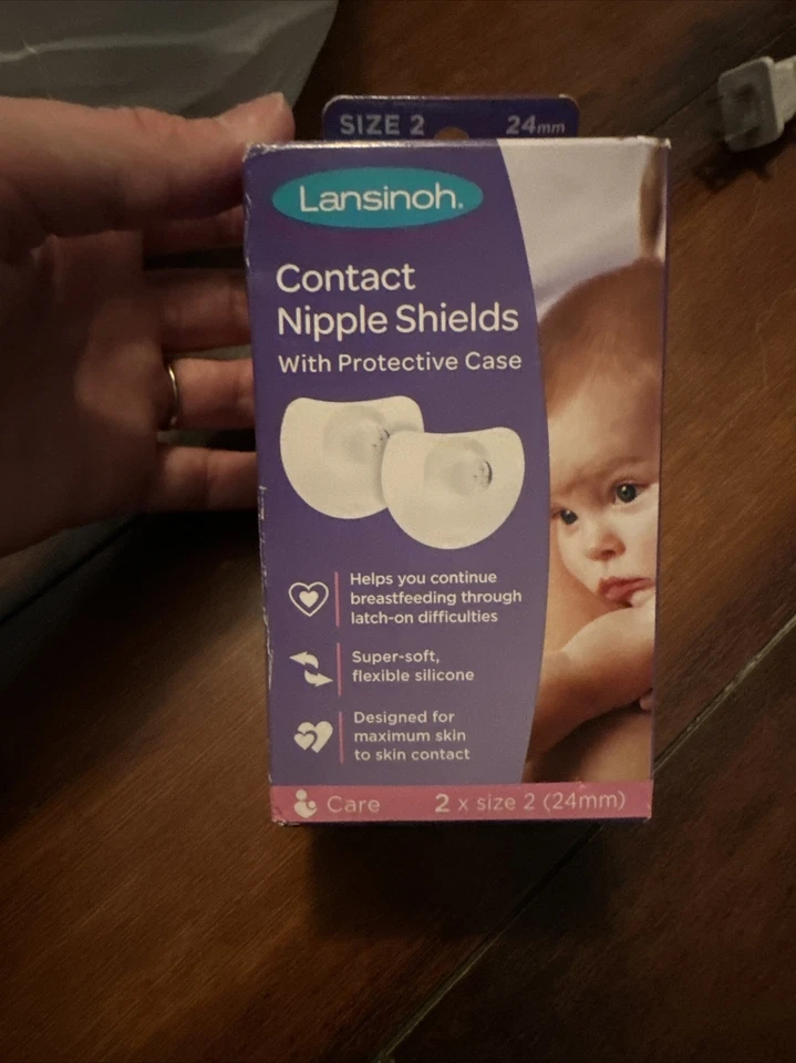 Escudos para pezones de contacto Lansinoh 2 unidades tamaño 2-24 mm con estuche de transporte Foto 1 de 1