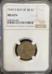 MS67+ 1939-D Reverse of 1938 Jefferson Nickel NGC Rotated Dies Valued $675 RARE