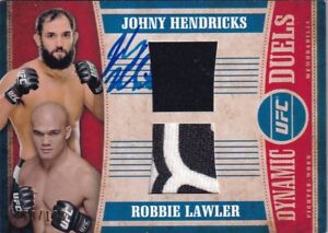 Johny Hendricks Signed 2015 Topps UFC Knockout Dynamic Duels Relic Card #DDR-HL