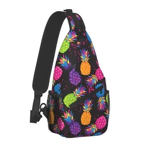 Pineapple Sling Bag Crossbody Travel Hiking Chest Backpack One Shoulder Daypa... - Picture 1 of 6