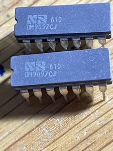 A lot of TWO (2) National Semi DM9097CJ  Dual J-K Flip Flop DTL logic, CDIP14. - Picture 1 of 1