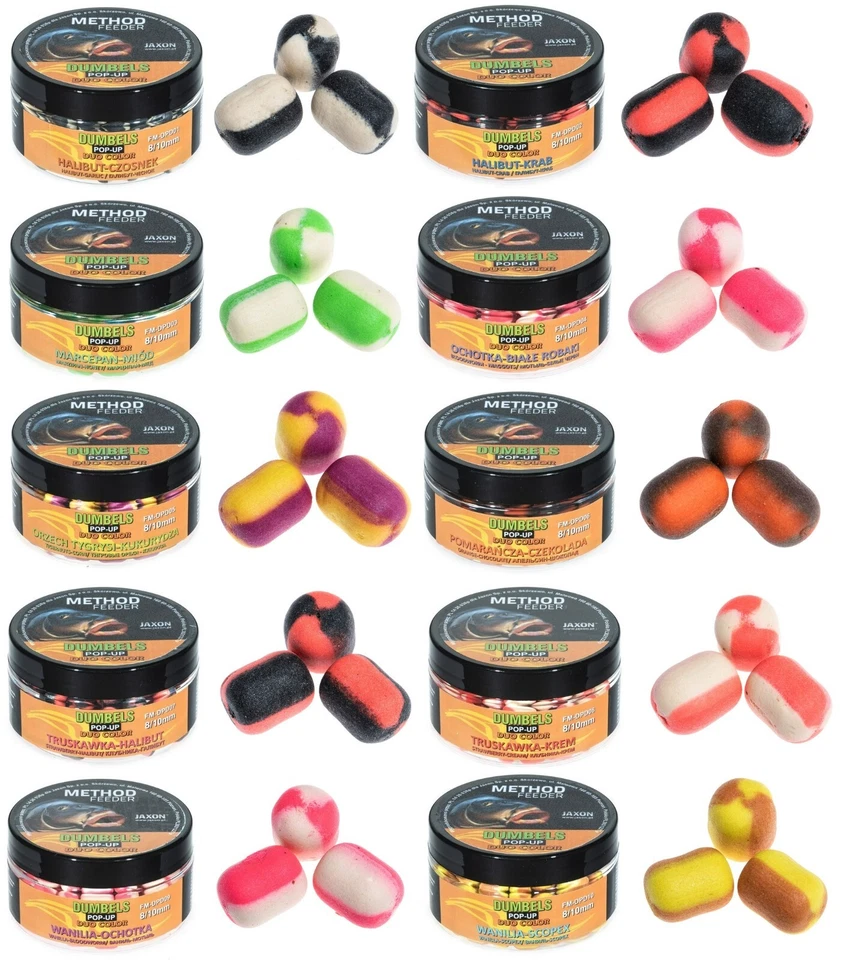 JAXON Dumbels Duo Color Pop-Up 8/10mm 30g Angelfutter Angelköder  (366,33€/kg) - Bild 1 von 1