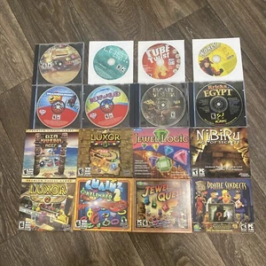Lot of 16 Vintage PC CD-ROM Video Games, Jewel Quest Prime Suspects Bejeweled…. - Picture 1 of 5
