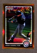 2010 Bowman Chrome Gold Refractor #6 Josh Hamilton /50