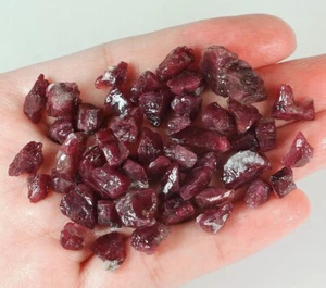 Muestra áspera faceta rodolita granate rojo sangre natural 115 quilates YHE2954 - Imagen 1 de 3