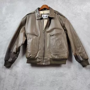 Vintage Excelled Leder Bomberjacke Herren XL Braun - Bild 1 von 16