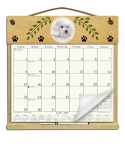 BICHON FRISE CALENDAR HOLDER - REFILLABLE EVERY YEAR! - Picture 1 of 1