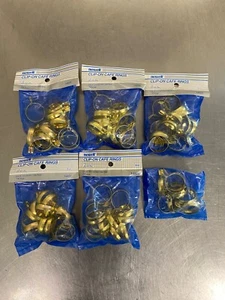 Anillos de cortina de café con clip de latón Newell de 1" *80 en total* - Imagen 1 de 4