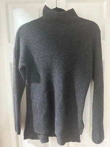 Suéter Bartolini Mujer M Gris Simulado Lana Cachemira Elastizado Italia Tejido Preppy - Imagen 1 de 7
