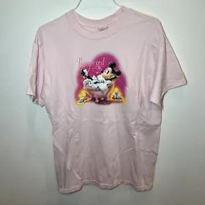 Camisa De Colección Disney Store Minnie Mouse Baño Burbujas "Mimada" Rosa Talla W Grande - Imagen 1 de 7