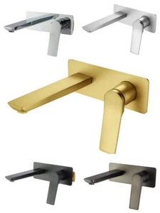 RUSHY Gun Metal Grey, Matte Black, Chrome, Brushed Nickel, Gold Basin Bath Mixer - Picture 1 of 12