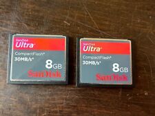 Sandisk Ultra 30MB/s 8 GB Compact Flash Card (Lot Of 2)