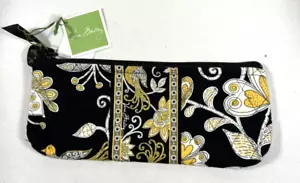 NWT VERA BRADLEY BRUSH PENCIL BAG YELLOW BIRD PATTERN RETIRED - Picture 1 of 8