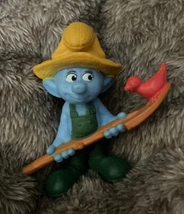 MCDONALDS HAPPY MEAL TOY THE SMURFS 2011 FARMER SMURF FIGURE PEYO #13 - Picture 1 of 4