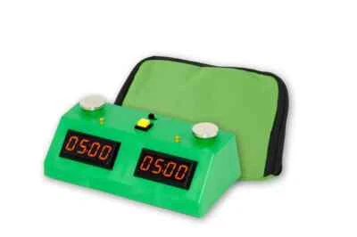 ZMart Fun II Digital Chess Clock - GREEN/GREEN with Wedge Bag - Image 1 of 3