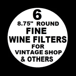 6 WINE FILTER PADS POLISH 8.75" ROUND FOR VINTAGE SHOP VINAMAT PLATE FILTERS USA - Picture 1 of 6