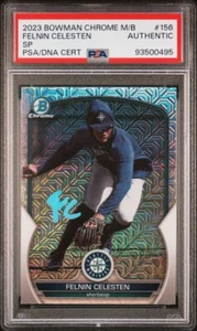 2023 Bowman Chrome Felnin Celesten Auto SP Image Variation PSA Mega Refractor - Picture 1 of 2