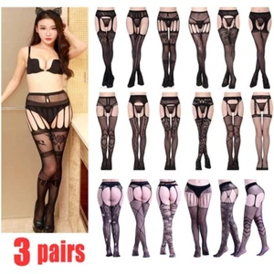 Cytherea 3--pairs Sexy Lace Pantyhose Tights Fashion Stockings Super Stretch - Picture 1 of 51