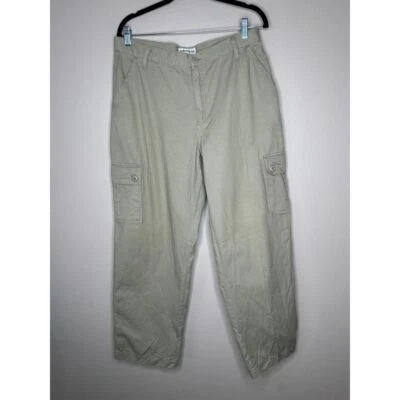 Pantalones cargo de algodón caqui Tapemeasure informales pierna recta utilitarios Petite 14 Foto 1 de 4