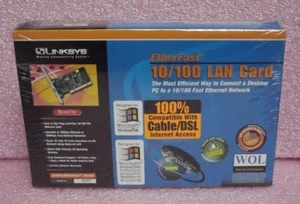 Linksys 10/100 LAN Card Etherfast PCI Adapter Model LNE100TX New In Package - Picture 1 of 3
