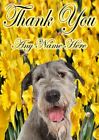 Wolfhound Dog Thinking Of You Thank You Any Occasion Personalised Card Daff1