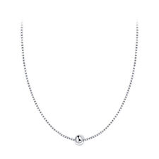 Sterling Silver Small 4mm Ball Bead Circle Round Choker Box Chain Necklace Boxed