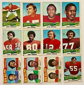 1975 Topps Football Lot of 12 Denver Broncos-Johnson-Alzado-Little-Turner-Rowser