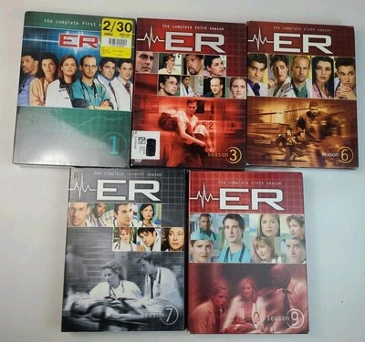 ER DVD Lot Seasons 1 3 6 7 9 George Clooney Medical Drama Hospital TV WB *AS IS* - Image 1 of 4