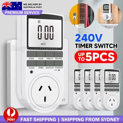 Digital Timer Switch Socket Electric Programmable Power 240V AU Plug Clock - image 1 of 4