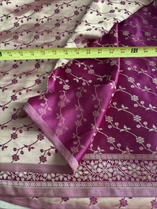 Multicolor Silky Satin Sewing Dressmaking Burgandy Gold Material 1 Yd  5 Avail - Picture 1 of 3