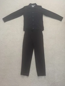 Calvin Klein Black Youth Slim Fit + Stretch Dress Shirt (16) & Pants (14) - Picture 1 of 5