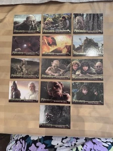 Lote de 13 cartas coleccionables de Lord of the Rings Fellowship of the Rings - Topps - Imagen 1 de 12