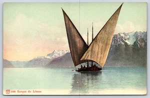 Switzerland Lake Geneva Barque du Léman Ship Vintage Postcard - Picture 1 of 2