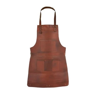 Apron Leather Welding Blacksmith Brown 100% Chef Men Butcher Woodworking - Picture 1 of 7