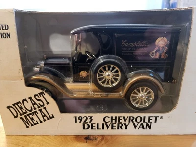 Ertl Campbell's Soup 1923 Chevrolet Delivery Van Bank Die Cast Metal 1/25  - Image 1 of 4