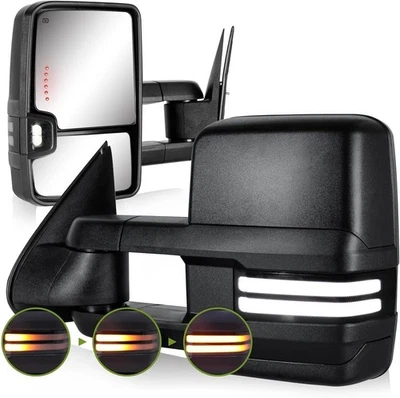 Espejos retrovisores LED para Silverado Sierra 1500 2500HD 2003-2006 señales de retroceso Foto 1 de 4