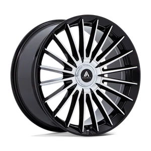 20" Asanti Black AB048 VICEROY 5X112/120 27MM GLOSS BLACK W/ MACHINED FACE - Picture 1 of 2
