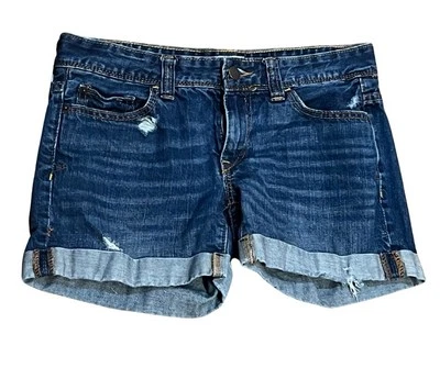 Aeropostale Women’s Distressed Y2K Jean Shorts, Cotton, Size 3-4, Excellent - Image 1 of 4