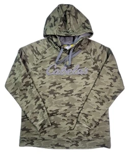 Felpa con cappuccio Cabela’s uomo L verde mimetico pullover foderata in pile ricamata - Foto 1 di 9