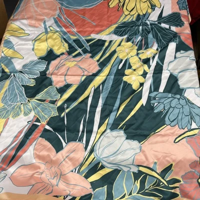 "Bufanda grande Nordstrom Rack para mujer floral cuadrada 37"" x 37"" ropa de playa de primavera" Foto 1 de 4