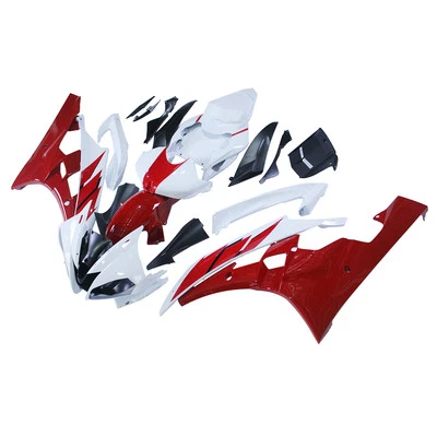 Red White Injection Plastic Fairings Kit For Yamaha YZF600 R6 2006 2007 Bodywork - Imagem 1 de 4